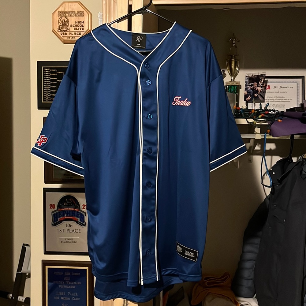 Inaka power baseball jersey large never worn w/o tags